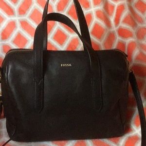 Fossil Sydney Black Satchel